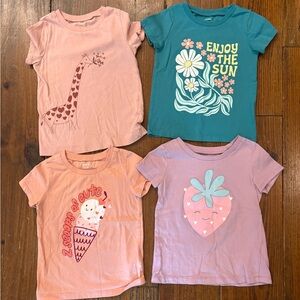 Carter's Girls Short-Sleeve Graphic Tees - Teal, Pink, Light Pink, Lavender